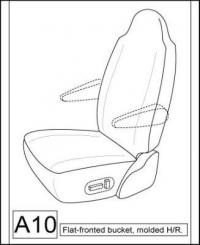 1997-1998 TOYOTA TERCEL COUPE 2 ROW FITTED SEAT COVERS DARK GRAY