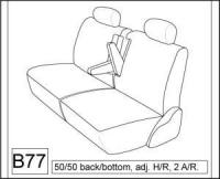 1993-1994 TOYOTA LAND CRUISER SEAT COVERS FOR MIDDLE 50/50 SPLIT SEAT ADJUS/HEAD