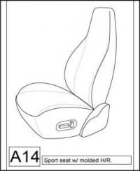 1992-1997 TOYOTA PASEO SEAT COVERS FOR HIGH BACK SPORT SEAT 