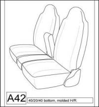 1997-1999 DODGE DAKOTA 40/20/40 SEAT, CONSOLE, DRINK TRAY ON 20 SECTION.