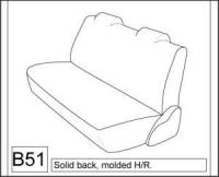 2000-2004 DODGE DAKOTA XCAB REAR SEAT COVERS,MOLDED HEADRESTS.