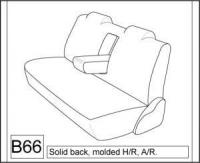 1990-1993 Honda Accord LX/EX/SE Sedan Rear Bench Seat With Molded Head