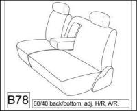 1990-1993 HONDA ACCORD EX/LX WAGON SEAT COVERS FOR 60/40 REAR SEAT WIT