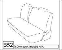 1996-1999 HONDA CIVIC COUPE SOLID BOTTOM 60/40 SPLIT BACK WITH MOLDED 