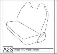 1998-2001 Ford Ranger Solid Bench Seat with Molded Headrests