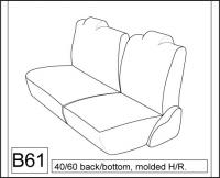 1991-1994 Ford Explorer 4 Door Rear 40/60 Split Seat