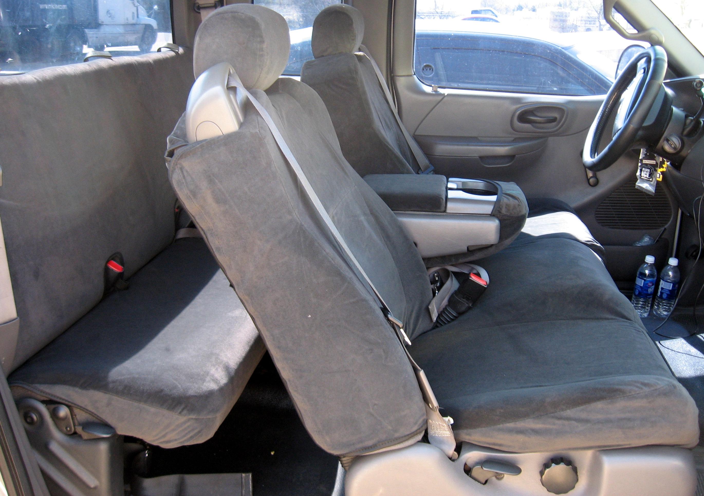 Durafit Seat Covers, F369-XD3-C, 2004-2008 Ford F150 Xcab, Front 40/20/40,  Seat Belts Come from top of seat, NOT for Double CAB, XD3 Camo Waterproof
