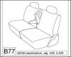 1993-1994 TOYOTA LAND CRUISER SEAT COVERS FOR MIDDLE 50/50 SPLIT SEAT ADJUS/HEAD