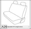 1990-1991 HONDA CIVIC DX SEDAN SEAT COVERS FOR BENCH WITH SEPARATE BOLSTERS
