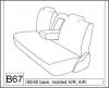 1984-1991 TOYOTA CAMRY LE SEDAN SEAT COVERS FOR REAR 60/40 SPLIT 